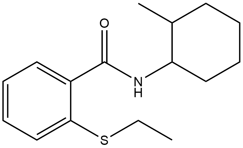 2-(Ethylthio)-N-(2-methylcyclohexyl)benzamide Structure