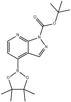 1H-Pyrazolo[3,4-b]pyridine-1-carboxylic acid, 4-(4,4,5,5-tetramethyl-1,3,2-dioxaborolan-2-yl)-, 1,1-dimethylethyl ester Structure