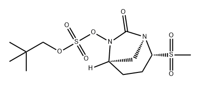 Sulfuric acid, 2,2-dimethylpropyl (1S,2R,5R)-2-(methylsulfonyl)-7-oxo-1,6-diazabicyclo[3.2.1]oct-6-yl ester Structure