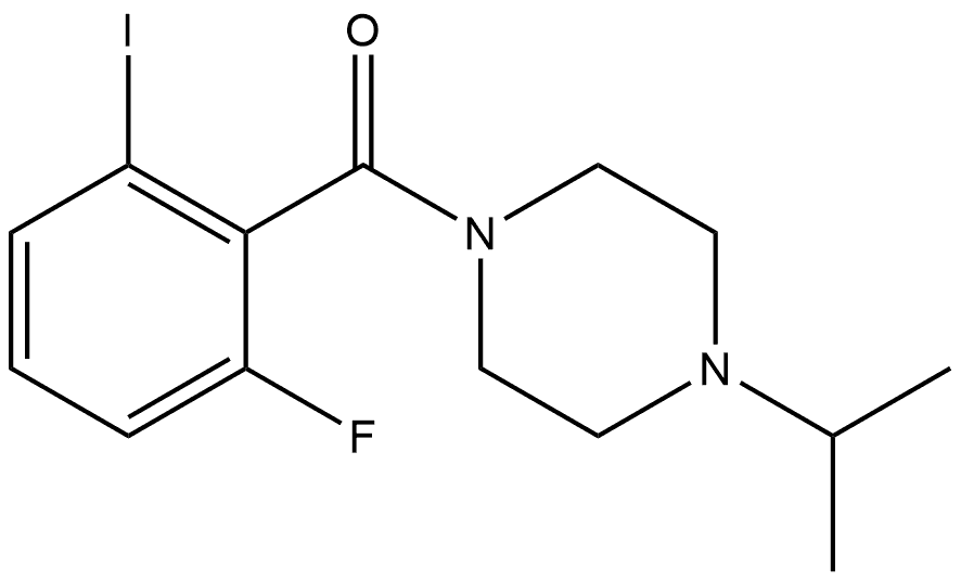 (2-Fluoro-6-iodophenyl)[4-(1-methylethyl)-1-piperazinyl]methanone Structure