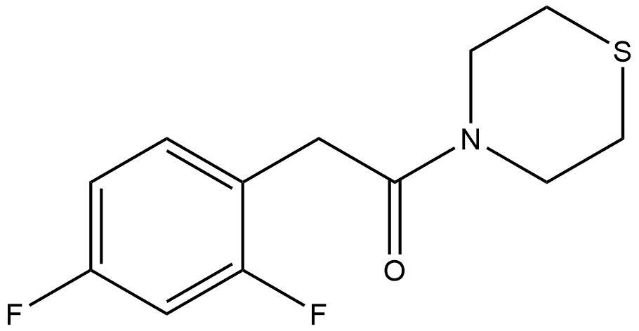 Ethanone, 2-(2,4-difluorophenyl)-1-(4-thiomorpholinyl)- Structure