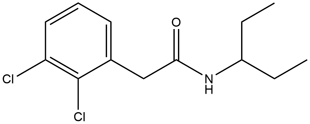 2,3-Dichloro-N-(1-ethylpropyl)benzeneacetamide Structure