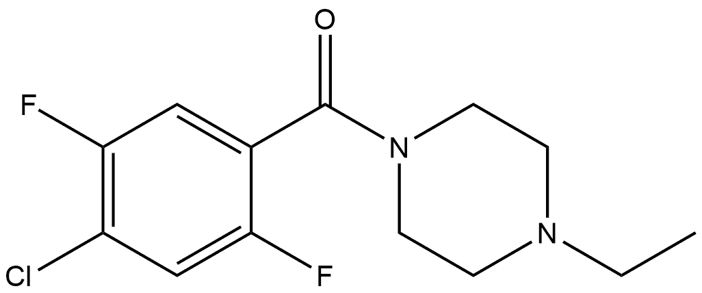 (4-Chloro-2,5-difluorophenyl)(4-ethyl-1-piperazinyl)methanone Structure