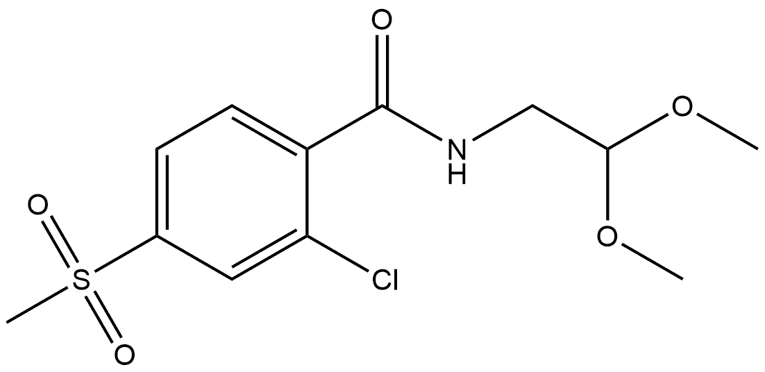 2-Chloro-N-(2,2-dimethoxyethyl)-4-(methylsulfonyl)benzamide Structure