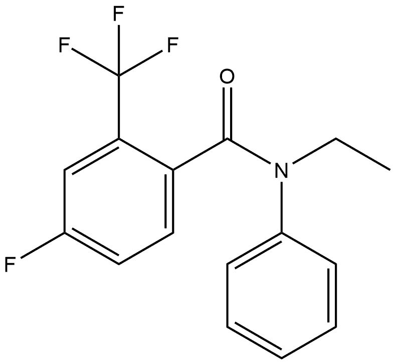 N-Ethyl-4-fluoro-N-phenyl-2-(trifluoromethyl)benzamide 구조식 이미지