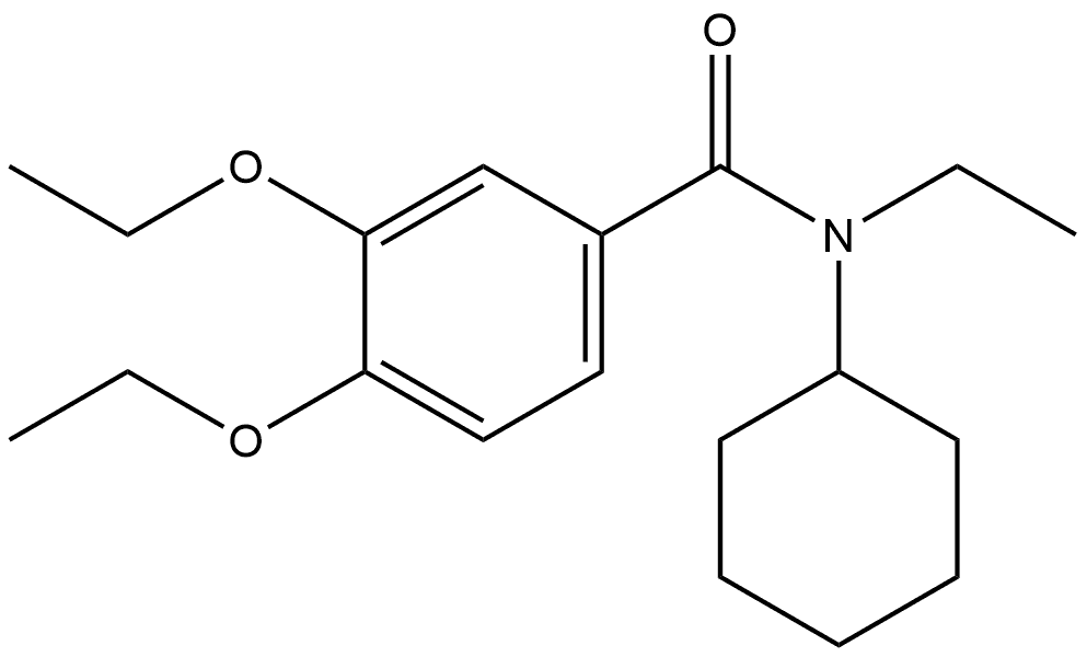 N-Cyclohexyl-3,4-diethoxy-N-ethylbenzamide Structure