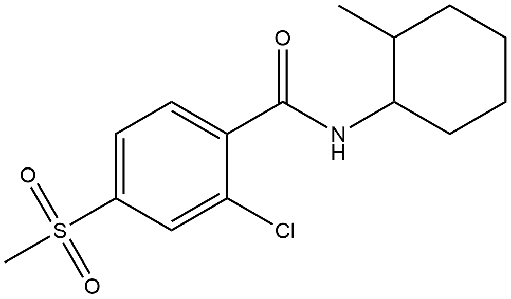 2-Chloro-N-(2-methylcyclohexyl)-4-(methylsulfonyl)benzamide Structure