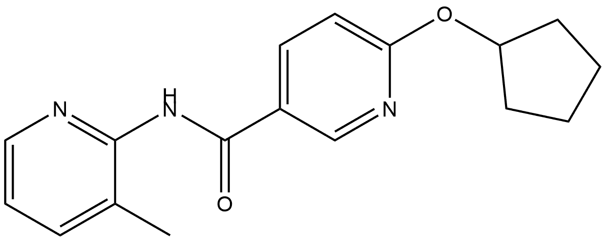 6-(Cyclopentyloxy)-N-(3-methyl-2-pyridinyl)-3-pyridinecarboxamide Structure