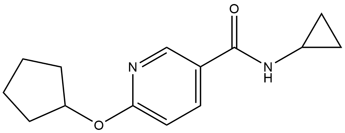 6-(Cyclopentyloxy)-N-cyclopropyl-3-pyridinecarboxamide Structure