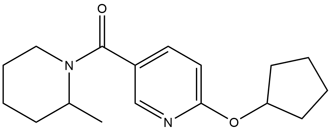 6-(Cyclopentyloxy)-3-pyridinyl](2-methyl-1-piperidinyl)methanone Structure