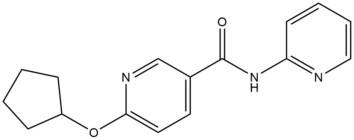 6-(Cyclopentyloxy)-N-2-pyridinyl-3-pyridinecarboxamide Structure