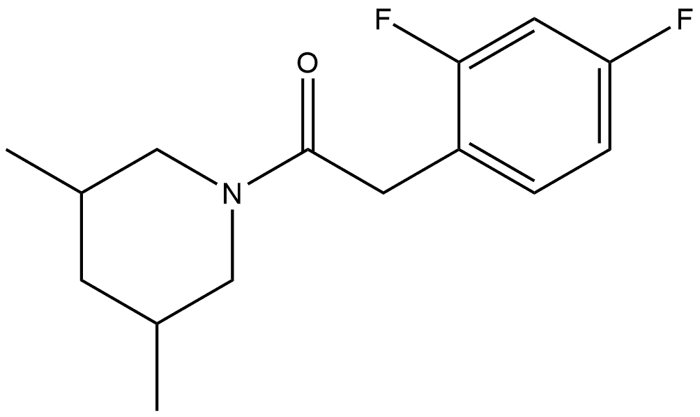 2-(2,4-Difluorophenyl)-1-(3,5-dimethyl-1-piperidinyl)ethanone Structure