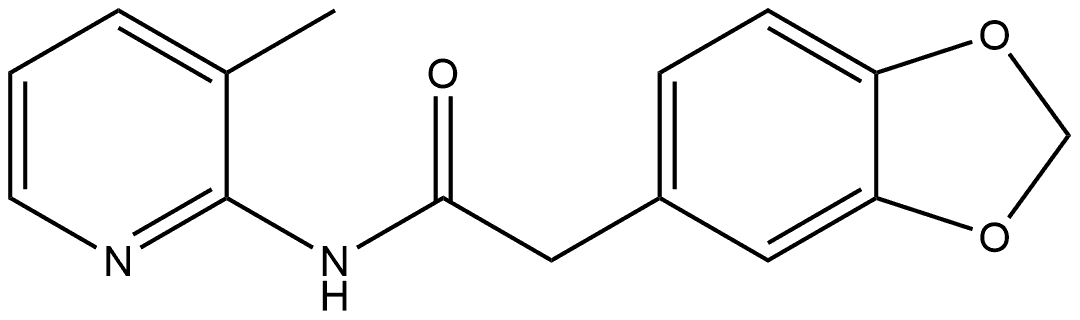 N-(3-Methyl-2-pyridinyl)-1,3-benzodioxole-5-acetamide Structure