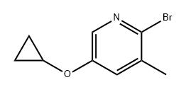 Pyridine, 2-bromo-5-(cyclopropyloxy)-3-methyl- Structure