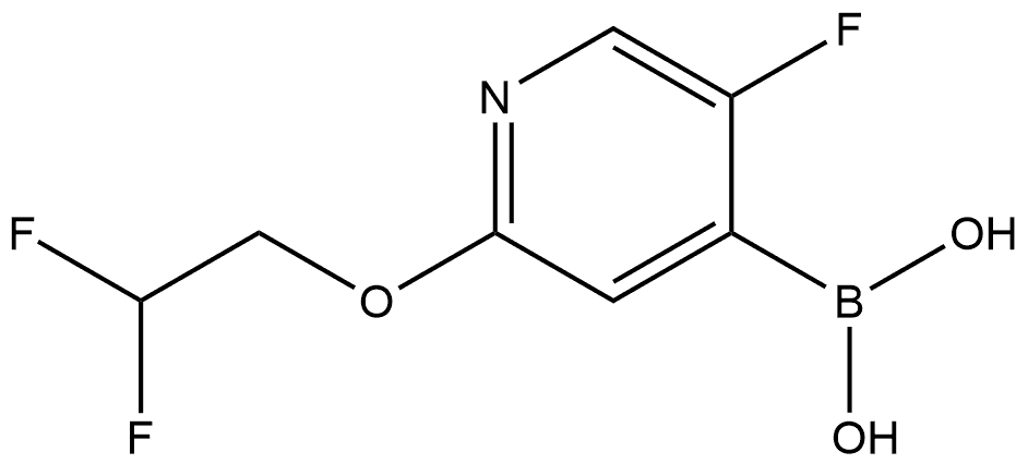 (2-(2,2-difluoroethoxy)-5-fluoropyridin-4-yl)boronic acid Structure