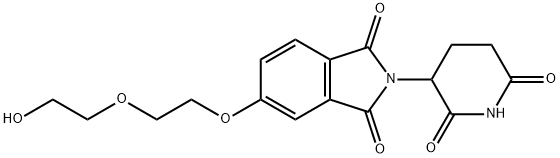 2-(2,6-Dioxo-3-piperidinyl)-5-[2-(2-hydroxyethoxy)ethoxy]-1H-isoindole-1,3(2H)-dione 구조식 이미지