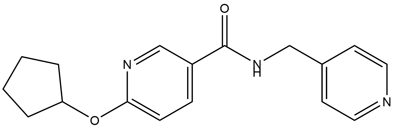 6-(Cyclopentyloxy)-N-(4-pyridinylmethyl)-3-pyridinecarboxamide Structure