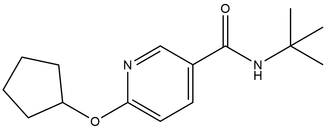 6-(Cyclopentyloxy)-N-(1,1-dimethylethyl)-3-pyridinecarboxamide Structure