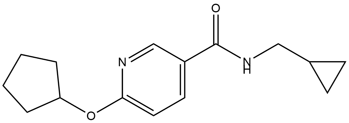 6-(Cyclopentyloxy)-N-(cyclopropylmethyl)-3-pyridinecarboxamide Structure