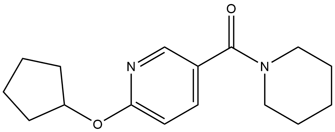 6-(Cyclopentyloxy)-3-pyridinyl]-1-piperidinylmethanone Structure