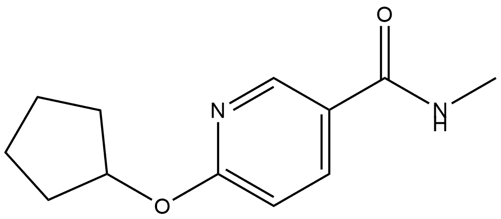 6-(Cyclopentyloxy)-N-methyl-3-pyridinecarboxamide Structure