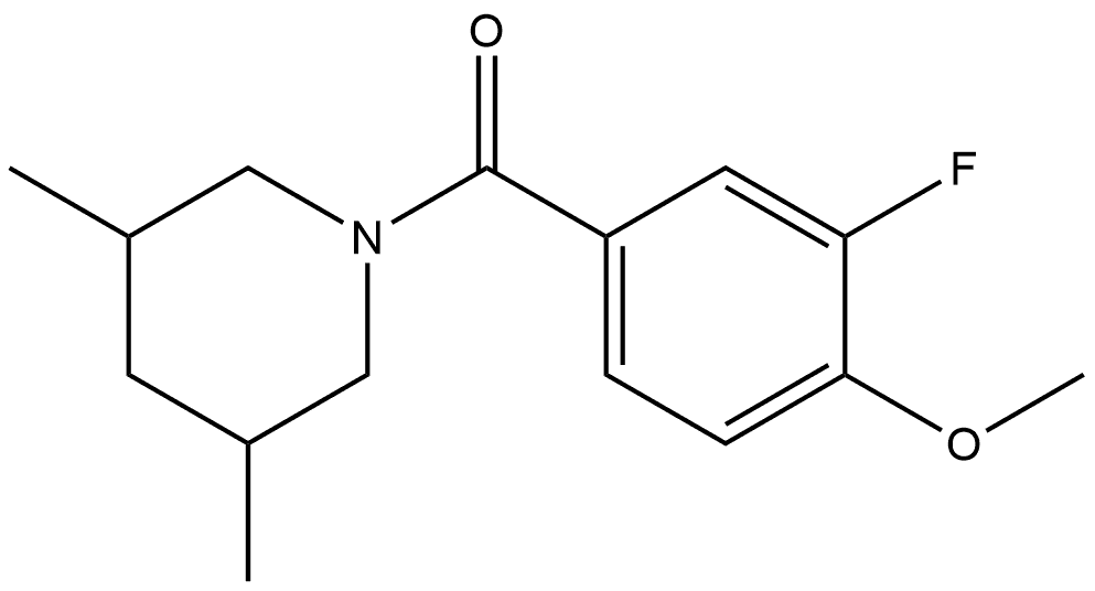 (3,5-Dimethyl-1-piperidinyl)(3-fluoro-4-methoxyphenyl)methanone Structure