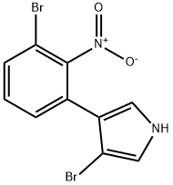 1H-Pyrrole, 3-bromo-4-(3-bromo-2-nitrophenyl)- Structure