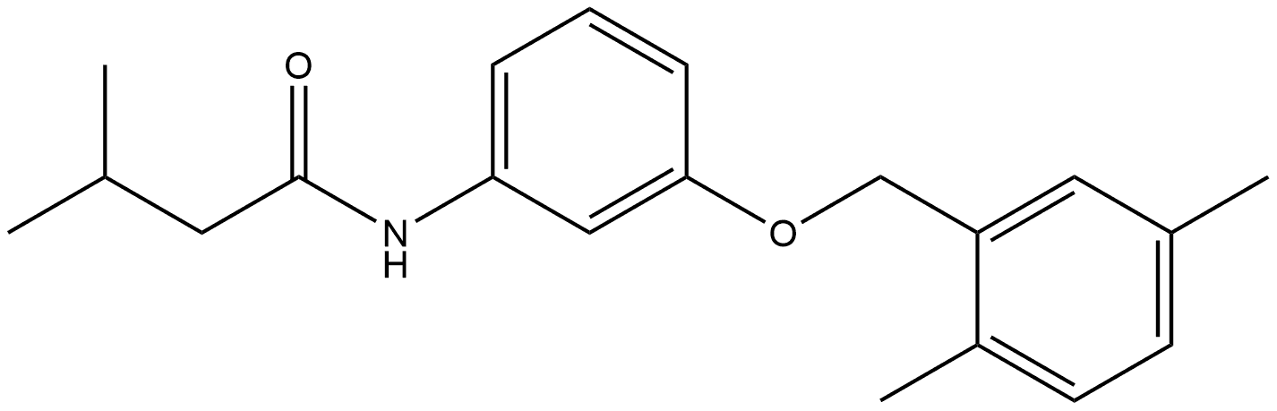 N-[3-[(2,5-Dimethylphenyl)methoxy]phenyl]-3-methylbutanamide Structure