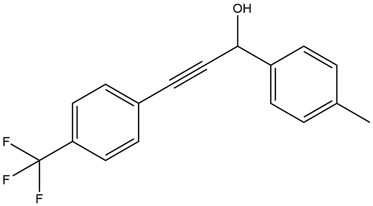 4-Methyl-α-[2-[4-(trifluoromethyl)phenyl]ethynyl]benzenemethanol Structure