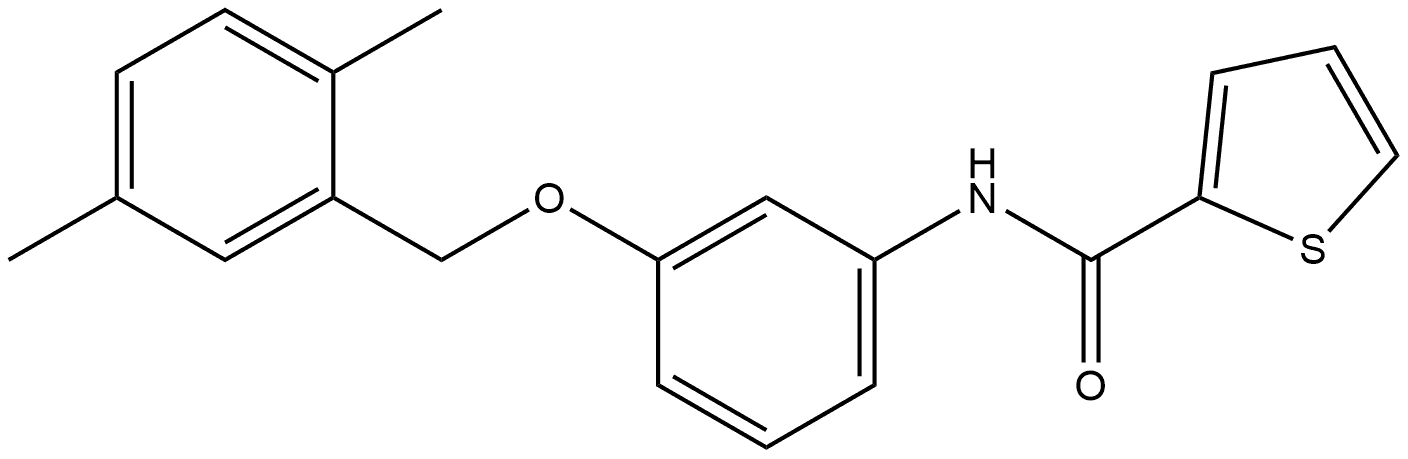 N-[3-[(2,5-Dimethylphenyl)methoxy]phenyl]-2-thiophenecarboxamide Structure