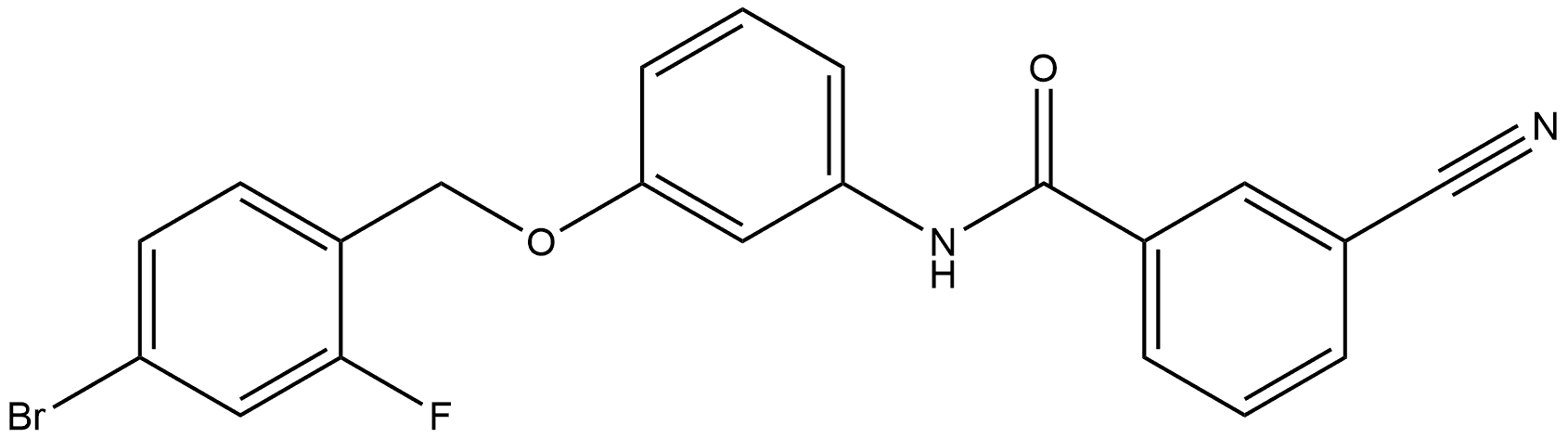 N-[3-[(4-Bromo-2-fluorophenyl)methoxy]phenyl]-3-cyanobenzamide Structure