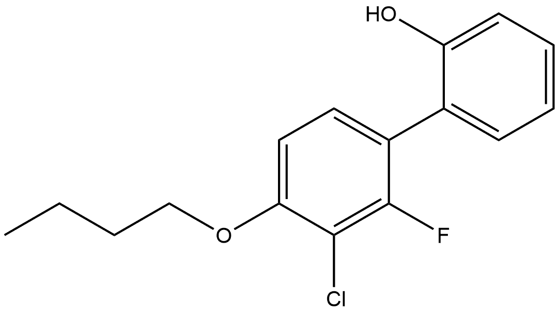 4'-Butoxy-3'-chloro-2'-fluoro[1,1'-biphenyl]-2-ol Structure