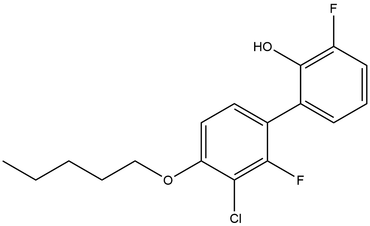 3'-Chloro-2',3-difluoro-4'-(pentyloxy)[1,1'-biphenyl]-2-ol Structure