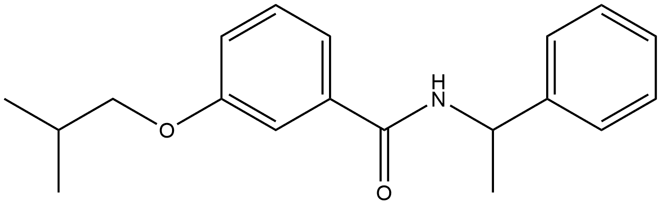 3-(2-Methylpropoxy)-N-(1-phenylethyl)benzamide Structure