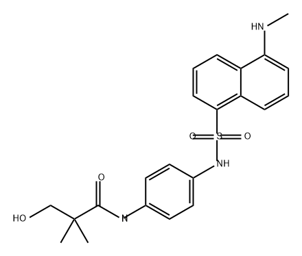 Propanamide, 3-hydroxy-2,2-dimethyl-N-[4-[[[5-(methylamino)-1-naphthalenyl]sulfonyl]amino]phenyl]- Structure