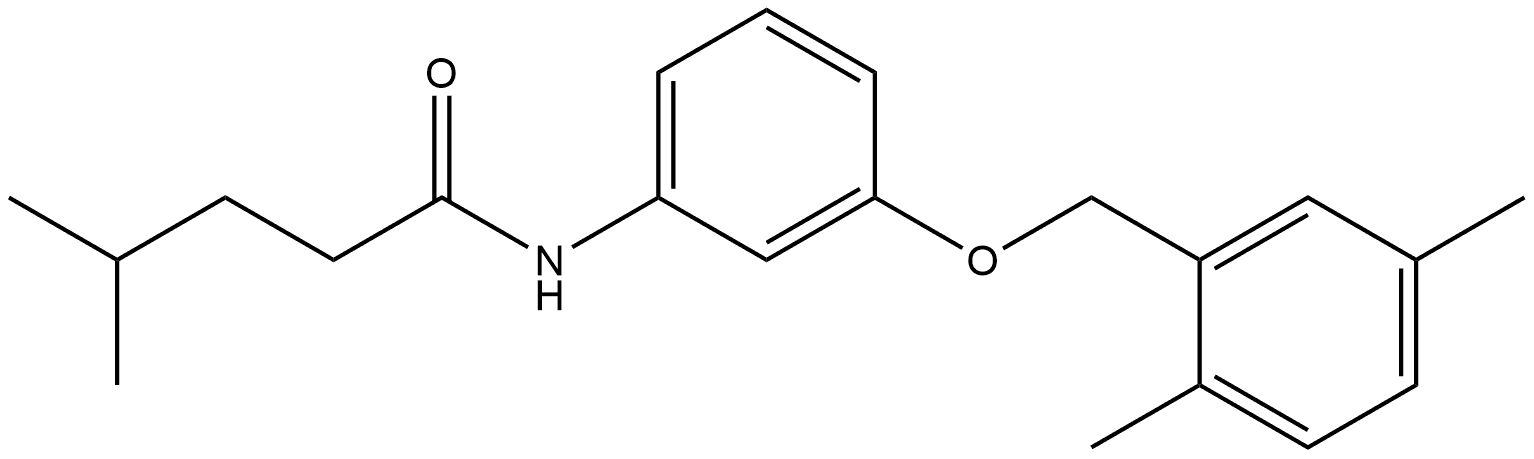 N-[3-[(2,5-Dimethylphenyl)methoxy]phenyl]-4-methylpentanamide Structure