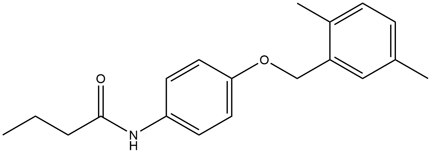 N-[4-[(2,5-Dimethylphenyl)methoxy]phenyl]butanamide Structure