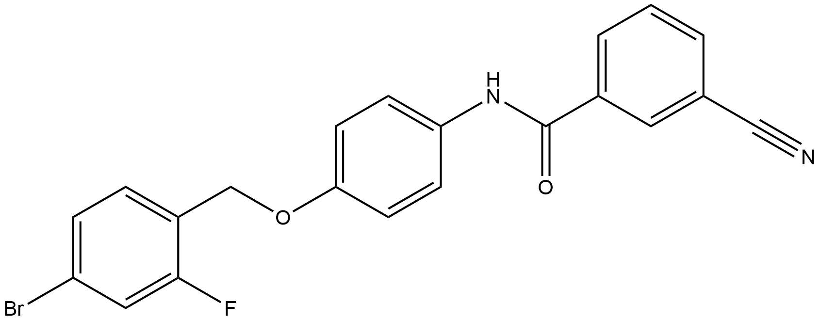 N-[4-[(4-Bromo-2-fluorophenyl)methoxy]phenyl]-3-cyanobenzamide Structure