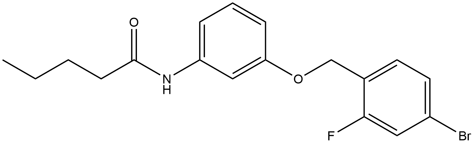 N-[3-[(4-Bromo-2-fluorophenyl)methoxy]phenyl]pentanamide Structure