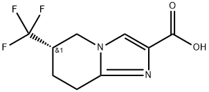 Imidazo[1,2-a]pyridine-2-carboxylic acid, 5,6,7,8-tetrahydro-6-(trifluoromethyl)-, (6S)- 구조식 이미지