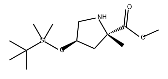 L-Proline, 4-[[(1,1-dimethylethyl)dimethylsilyl]oxy]-2-methyl-, methyl ester, (4R)- 구조식 이미지