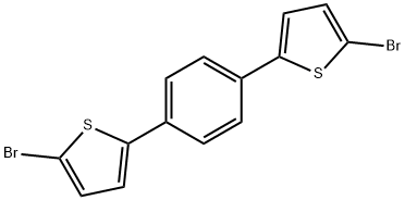 Thiophene, 2,2'-(1,4-phenylene)bis[5-bromo- Structure