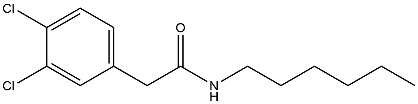 3,4-Dichloro-N-hexylbenzeneacetamide Structure