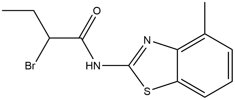 2-Bromo-N-(4-methyl-2-benzothiazolyl)butanamide 구조식 이미지