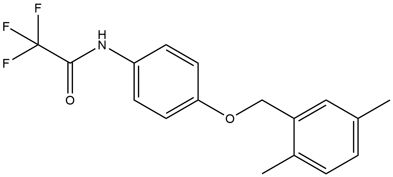 N-[4-[(2,5-Dimethylphenyl)methoxy]phenyl]-2,2,2-trifluoroacetamide Structure