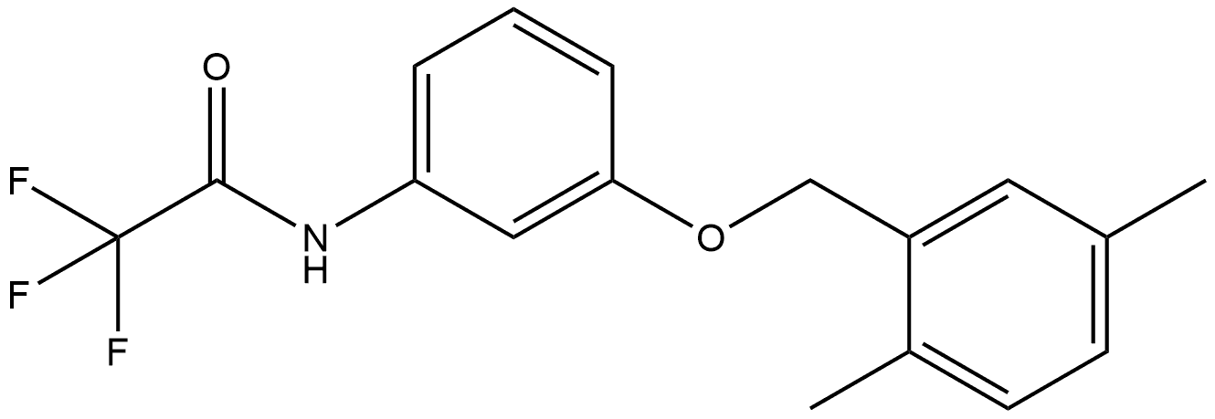 N-[3-[(2,5-Dimethylphenyl)methoxy]phenyl]-2,2,2-trifluoroacetamide Structure