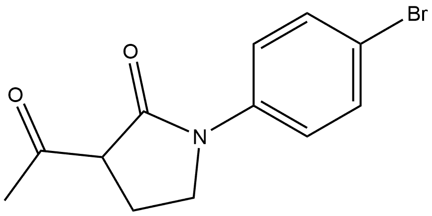 3-Acetyl-1-(4-bromophenyl)-2-pyrrolidinone Structure