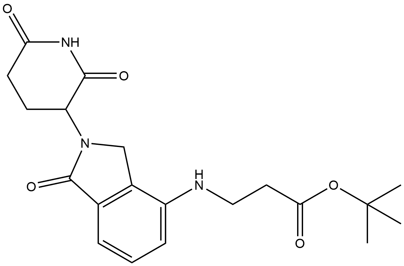 β-Alanine, N-[2-(2,6-dioxo-3-piperidinyl)-2,3-dihydro-1-oxo-1H-isoindol-4-yl]-, 1,1-dimethylethyl ester Structure