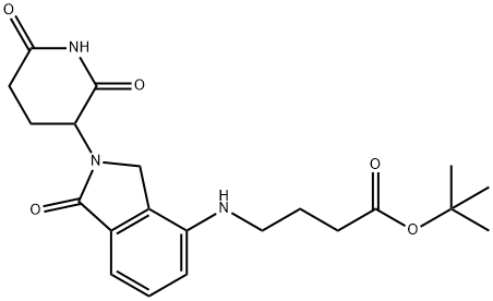 Butanoic acid, 4-[[2-(2,6-dioxo-3-piperidinyl)-2,3-dihydro-1-oxo-1H-isoindol-4-yl]amino]-, 1,1-dimethylethyl ester Structure