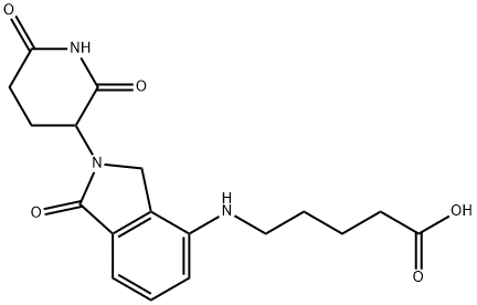 Pentanoic acid, 5-[[2-(2,6-dioxo-3-piperidinyl)-2,3-dihydro-1-oxo-1H-isoindol-4-yl]amino]- Structure